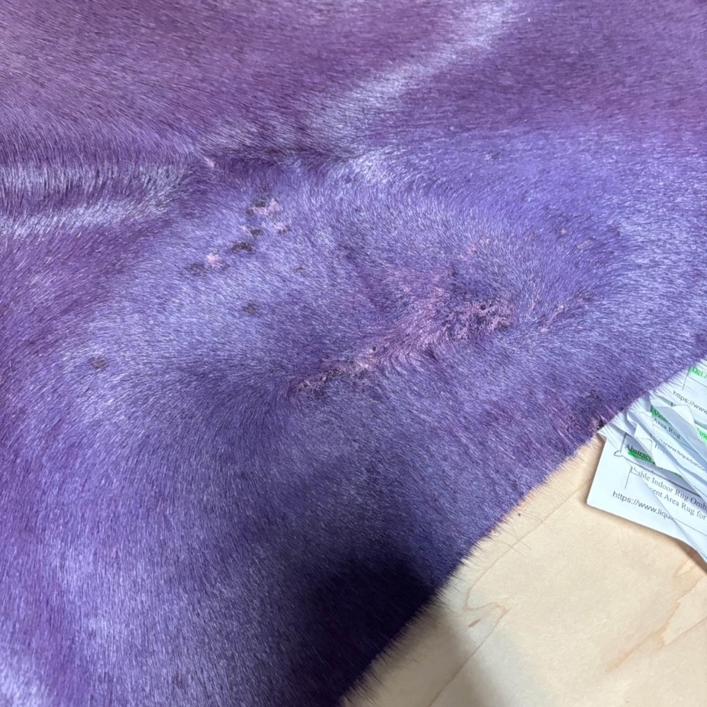 Purple Cowhide Rug - Picture 6 of 6